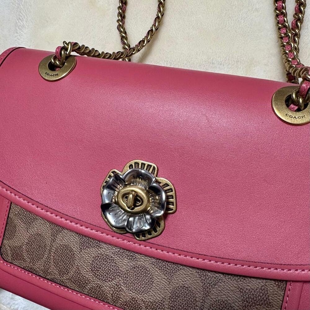 NWOT Coach Dark Pink Tea Rose Parker Turnlock - Picture 8 of 12